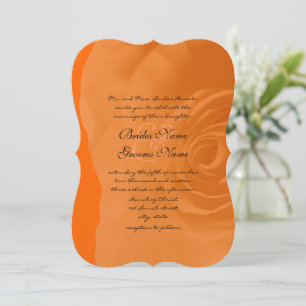 Orange Rose Wedding Invitation