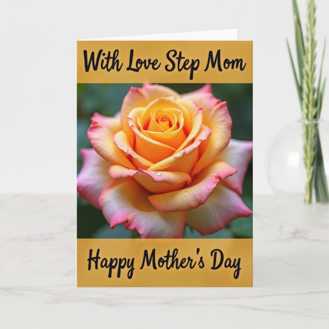 Orange Rose With Love Card (Front)