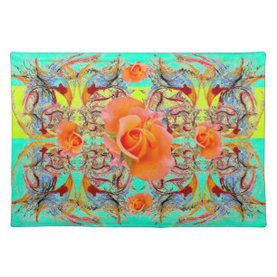 Orange Roses by Alexandra Cook Cloth Placemat