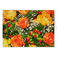 Orange Roses Card
