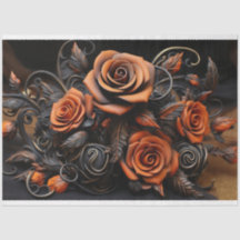Orange Roses Decoupage