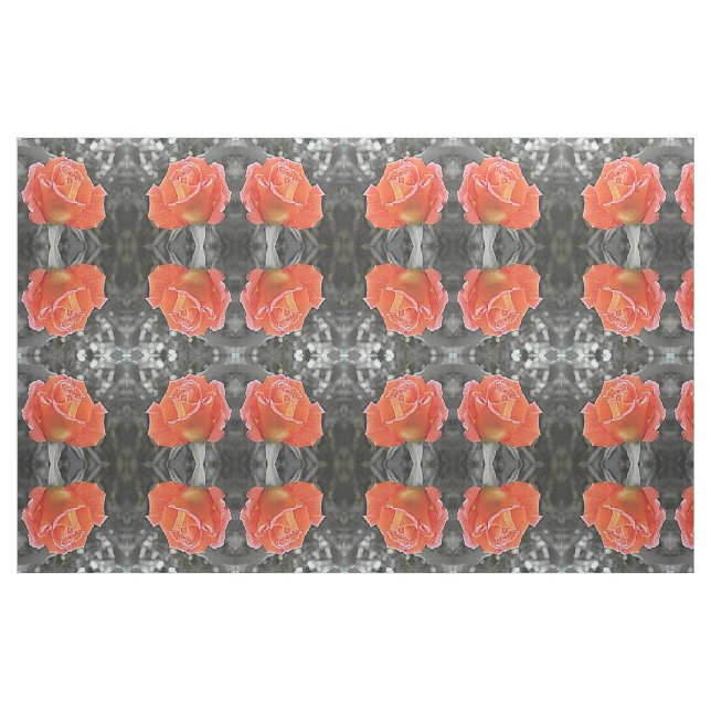 orange roses Fabric, colorful house textile Fabric (Fat Quarter)