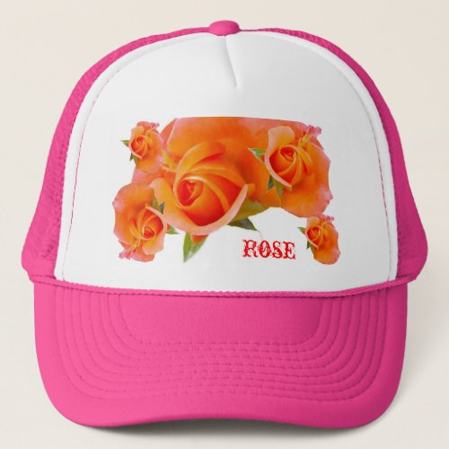 Orange Roses Hat