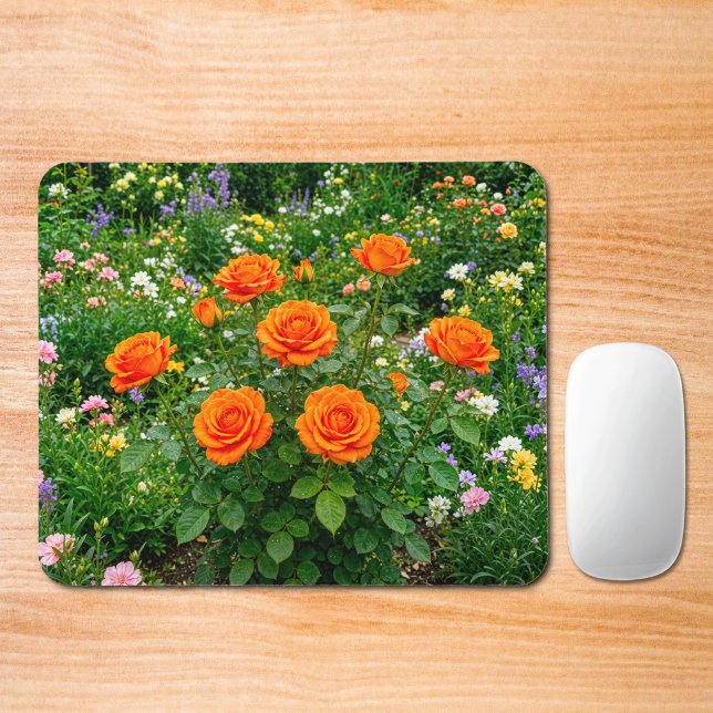 Orange Roses Mouse Pad (Creator Uploaded)