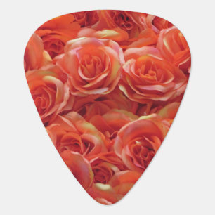 Orange Roses Photo Large Flower Collection Floral Guitar Pick