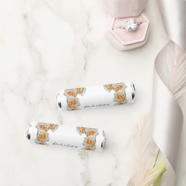 Orange Roses Wedding Breath Savers® Mints (Wedding)