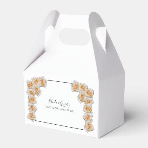 Orange Roses Wedding Favor Boxes