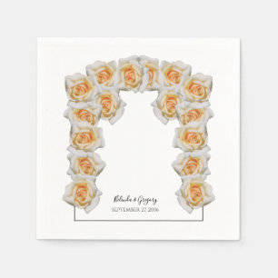 Orange Roses Wedding Napkins