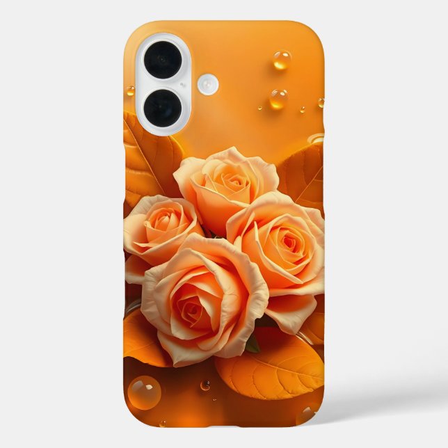 Orange Roses with Warm Glow iPhone Case (Back)
