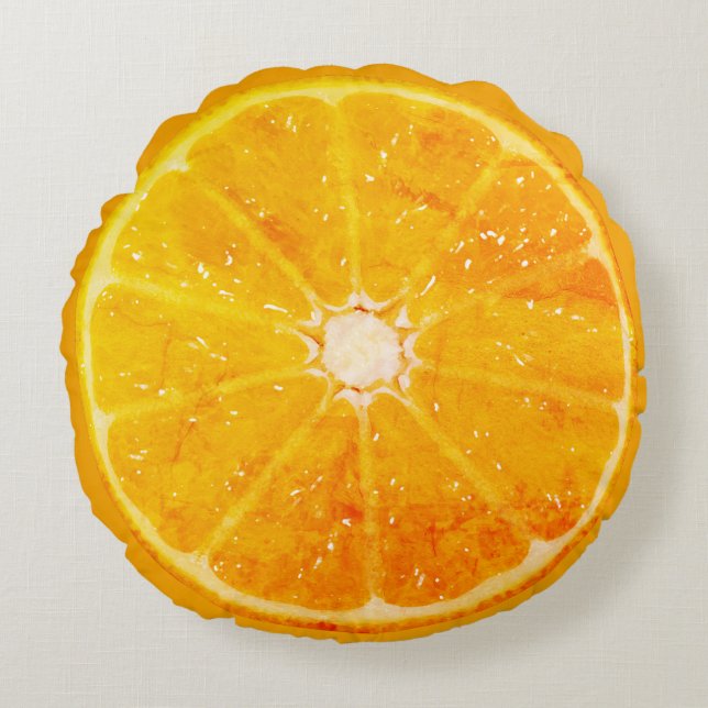 Orange Round Pillow (Front)