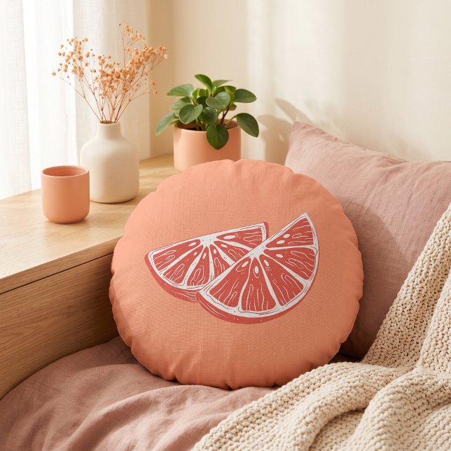 Orange Round Pillow (Creator Uploaded)