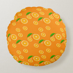 Orange round pillow