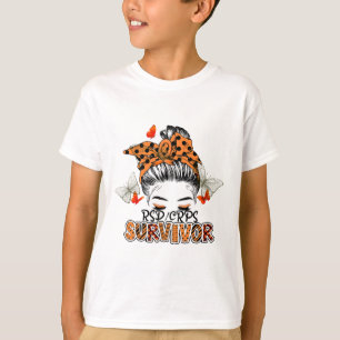 Orange Rsdcrps Messy Bun Girl Survivor Believe Sup T-Shirt