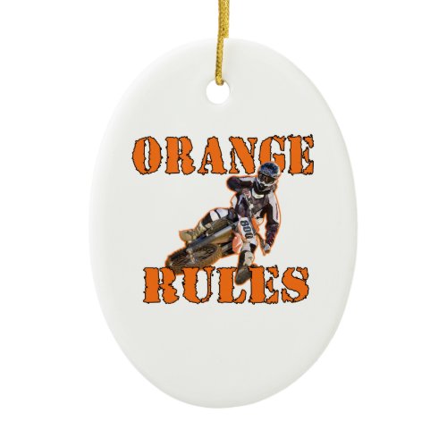 Orange Rules Ceramic Ornament