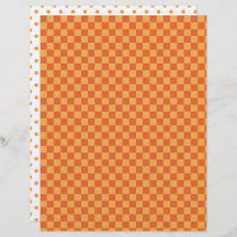 Orange/ Rust Checkerboard & Polka Dots Scrapbook
