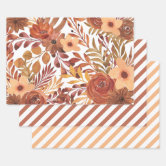 Minimalist rust cinnamon solid plain elegant gift wrapping paper sheets