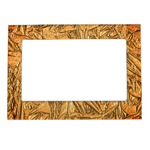 Orange Rust Foil Look Design Magnetic Frame