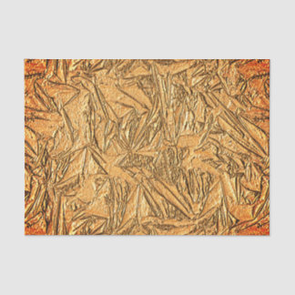 Orange Rust Foil Look Design Tissue Paper