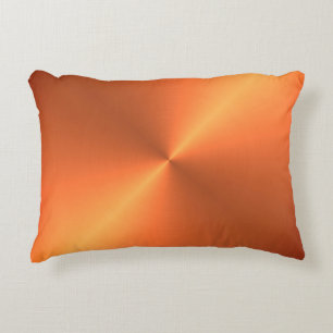 Orange Rust Shine Accent Pillow