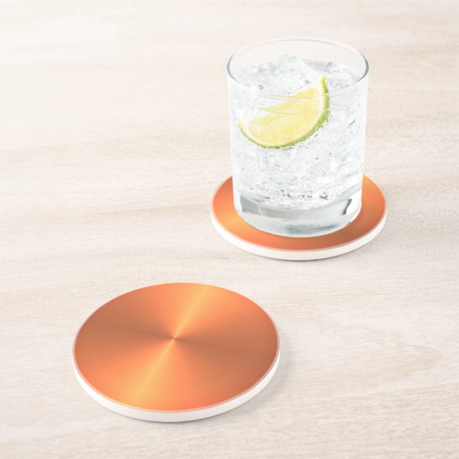 Orange Rust Shine Coaster (Side)