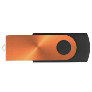Orange Rust Shine Flash Drive