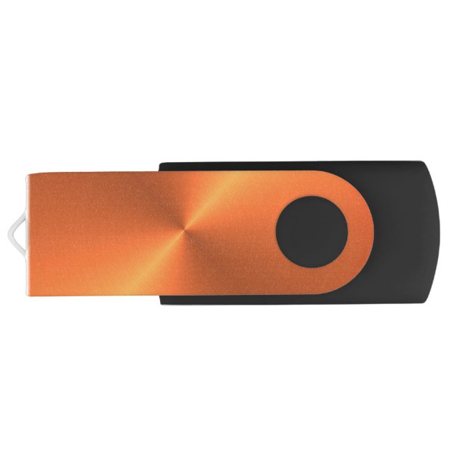 Orange Rust Shine Flash Drive (Back)