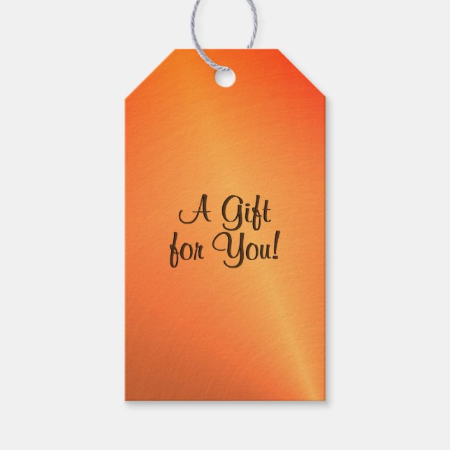Orange Rust Shine Gift Tags (Front)