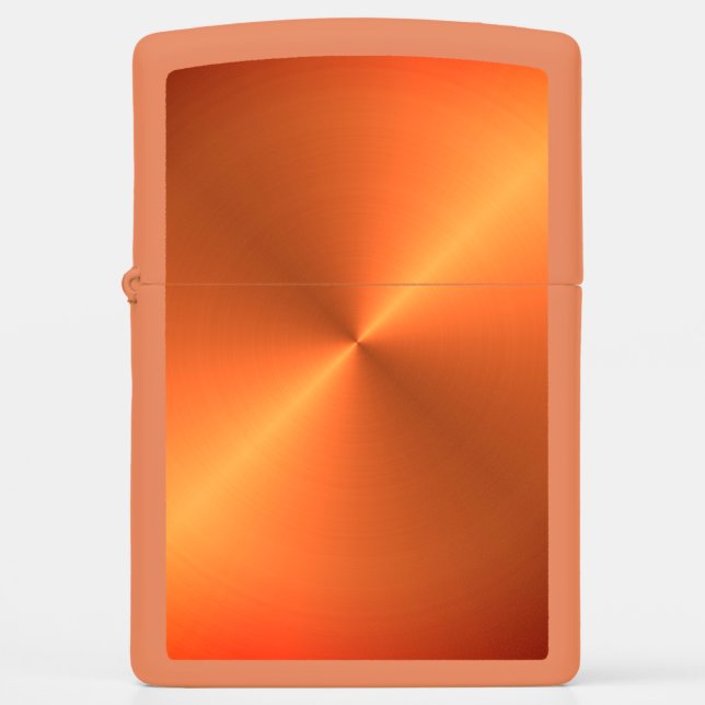 Orange Rust Shine Zippo Lighter (Front)