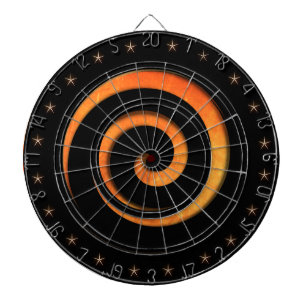 Orange Rust Spiral Regulation Dart Board