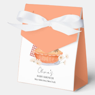 Orange Rustic Cutie Pie Flower Fall Baby Shower Favor Boxes