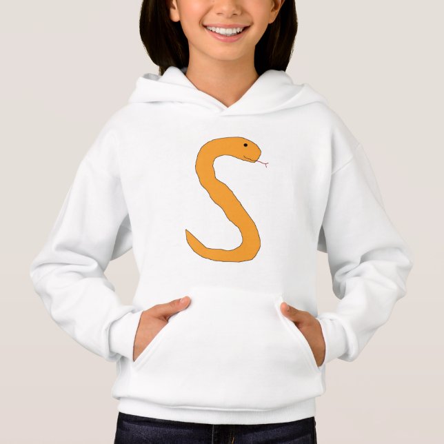 Orange S Snake apparel Hoodie (Front)