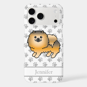 Orange Sable Pomeranian Cute Cartoon Dog & Name iPhone 17 Pro Max Case