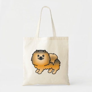 Orange Sable Pomeranian Cute Cartoon Dog Tote Bag