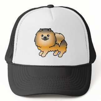 Orange Sable Pomeranian Cute Cartoon Dog Trucker Hat