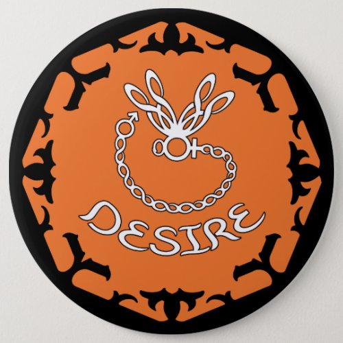 Orange Sacral Chakra Desire Dragonfly Button