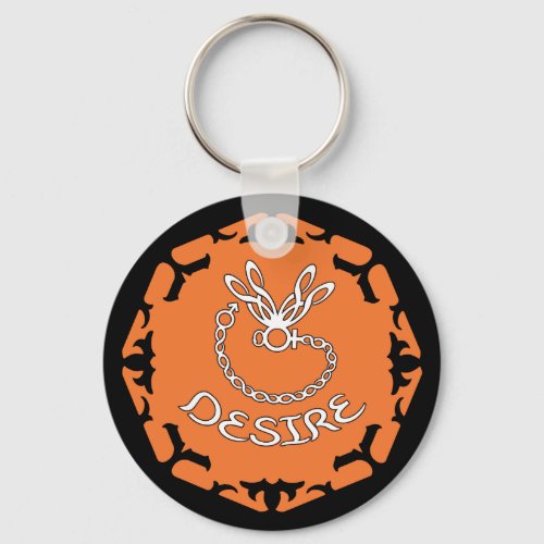 Orange Sacral Chakra Desire Dragonfly Keychain