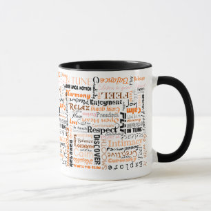 Orange Sacral Chakra Positive Affirmations Mug