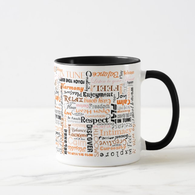 Orange Sacral Chakra Positive Affirmations Mug (Right)