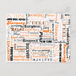 Orange Sacral Chakra Positive Affirmations Postcard