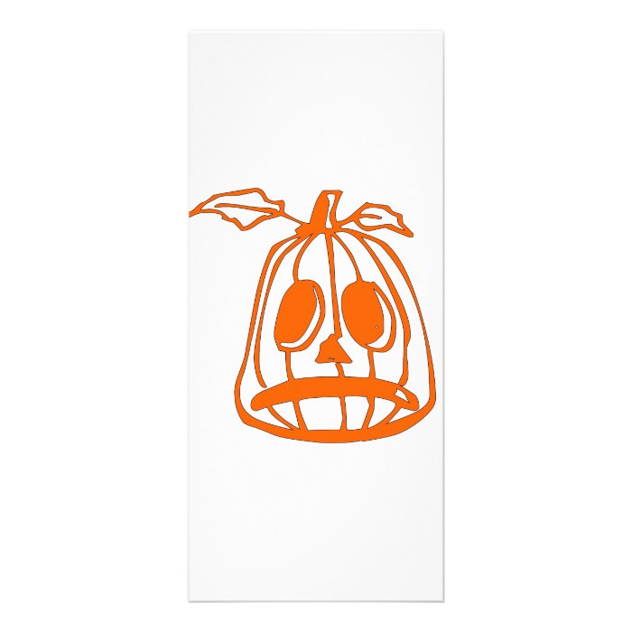 Orange Sad Pumpkin Face Rack Cards