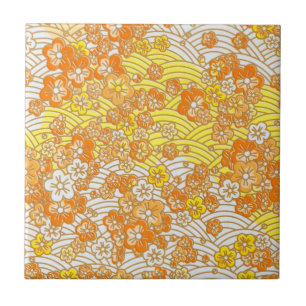Orange Sakura Tile