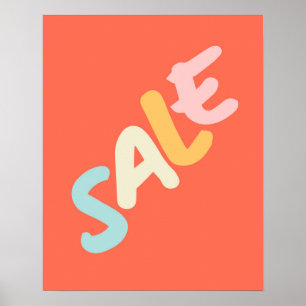 Orange Sale Sign, Autumn Sale Sign, Retail Sale Poster