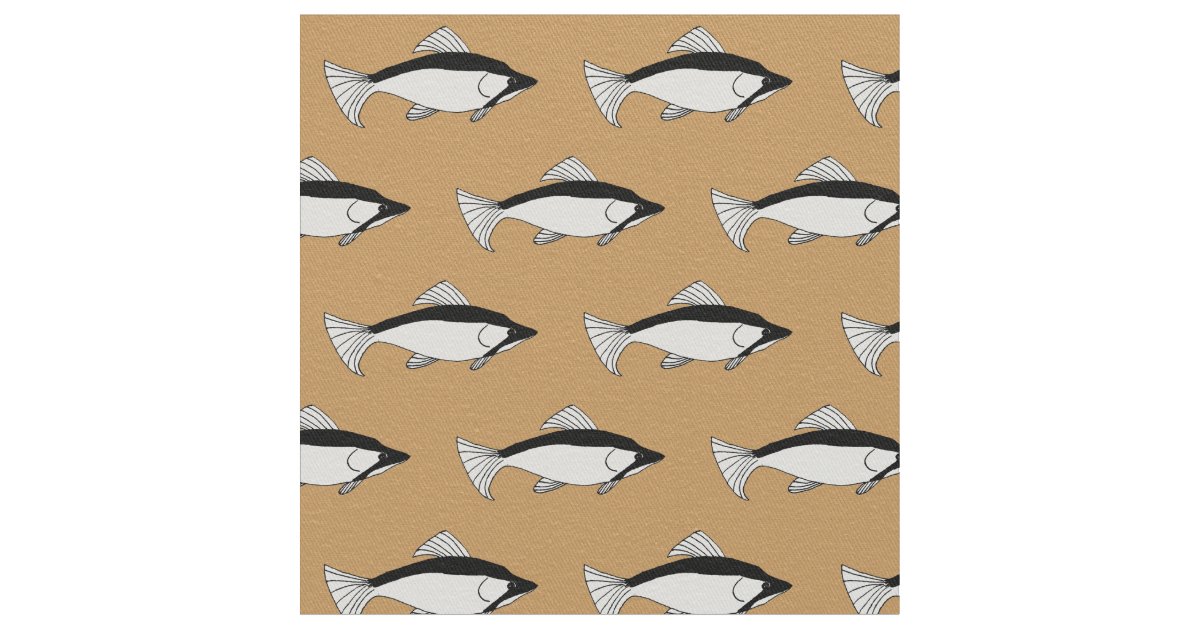 Vintage Fishing Lures Pattern Fabric