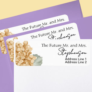 Orange Save The Date Custom Name Return Address Label