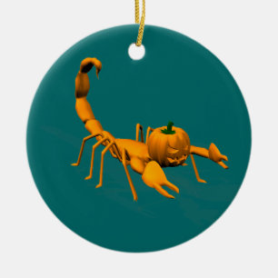 Orange Scorpion Ceramic Ornament