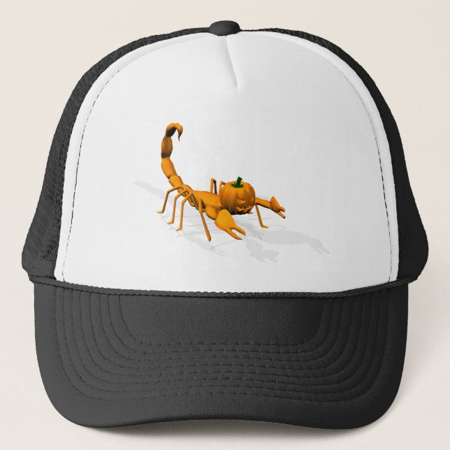 Orange Scorpion Trucker Hat (Front)