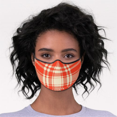 Orange Scottish Menzies clan Premium Face Mask