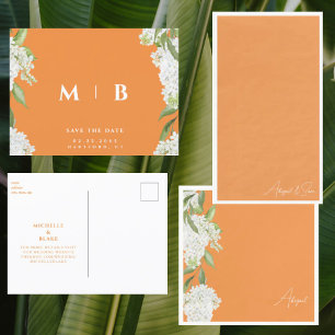 Orange Script Names Wedding Paper Guest Towels