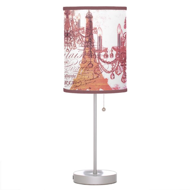 orange scripts chandelier paris eiffel tower table lamp (Left)