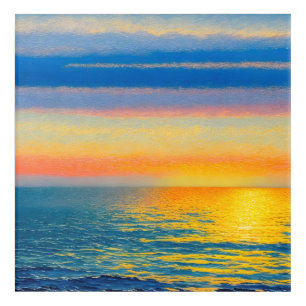 Orange Sea Sunset Acrylic Print